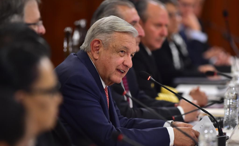 Amlo en reunion con presidentes internacionales.